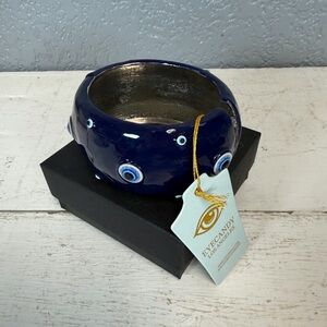 Eye Candy Blue Brass Bracelet